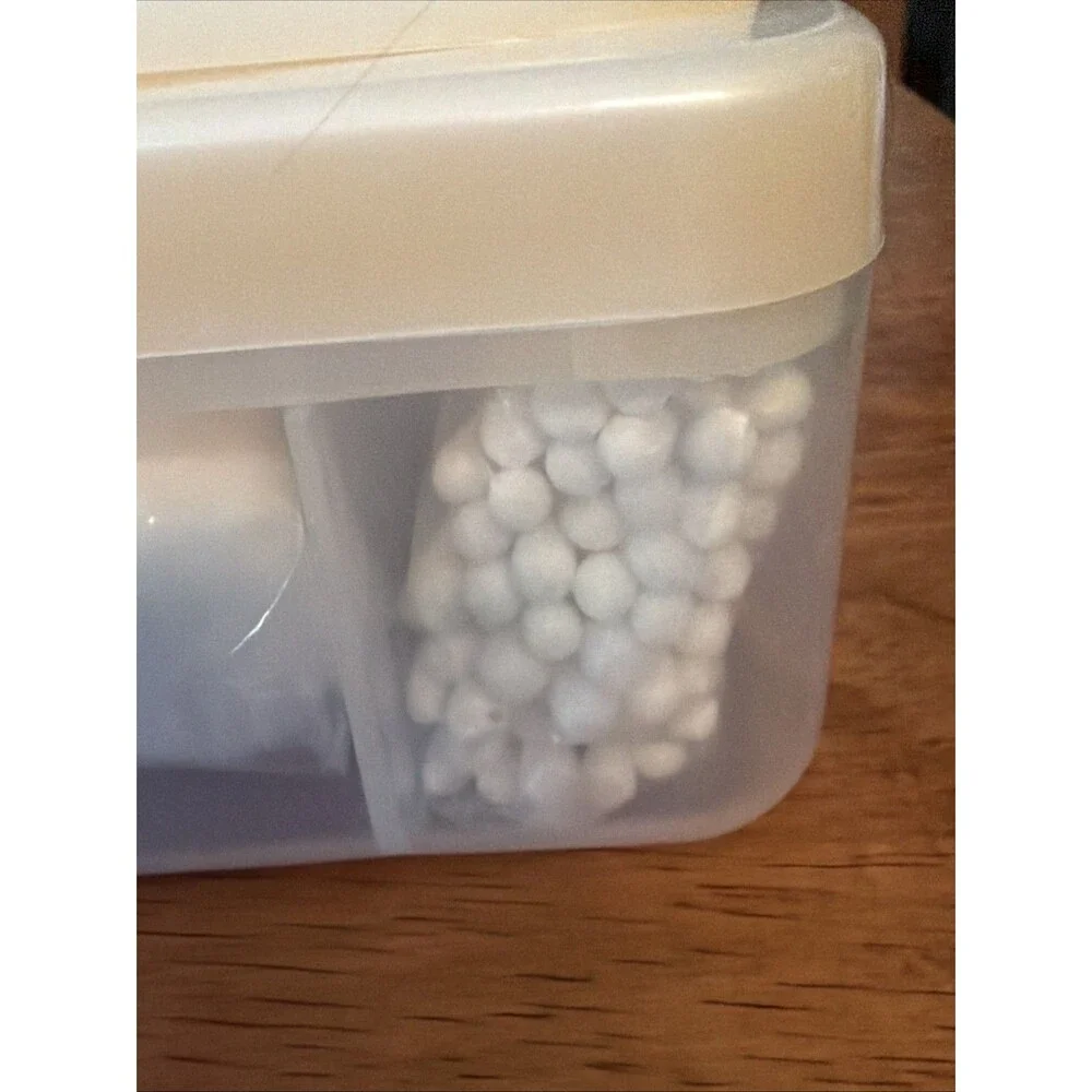 Avon Vintage Makeup Storage Organizer Box Cotton Swabs Balls Tissues